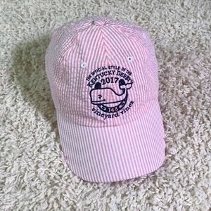 Pink and White Striped Vineyard Vines Hat